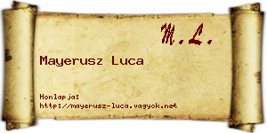 Mayerusz Luca névjegykártya